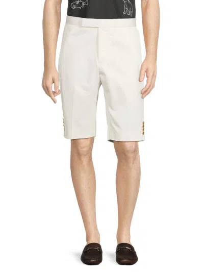 Thom Browne Men's Solid Shorts In White