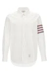 Thom Browne 4-bar Long-sleeve Cotton Shirt In White
