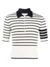 Thom Browne 4-bar Stripe Knitted Polo Shirt In White