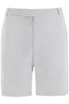 THOM BROWNE MEN'S STRIPED BERMUDA SHORTS IN GRAY FOR SS24