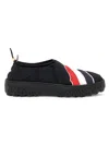 Thom Browne Rwb-stripe Quilted Shoes In Black