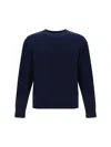 Thom Browne Sweater Whit Iconic Bands In Blue