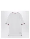 Thom Browne White T-shirt With Tricolour Detail Men In White