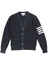 Thom Browne V-neck Striped Cardigan In 415 Navy