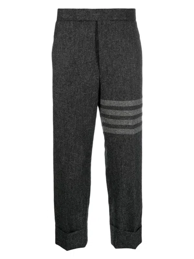 Thom Browne Men's Tweed Pants In Grey