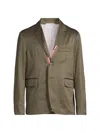 THOM BROWNE MEN'S UNCONSTRUCTED COTTON TWO-BUTTON BLAZER