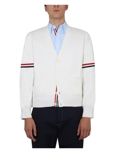 THOM BROWNE MEN'S V-NECK CARDIGAN
