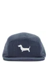 Thom Browne Hector Embroidered Corduroy Baseball Cap In Blue