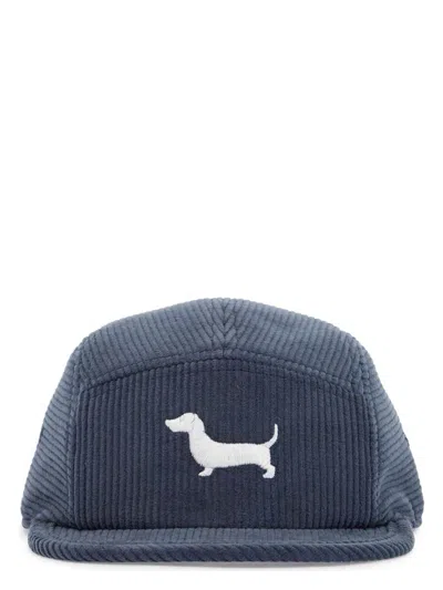 THOM BROWNE MEN'S VELVET BASEBALL CAP WITH SEVEN