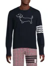 Thom Browne Men's Virgin Wool Sweater In Navy