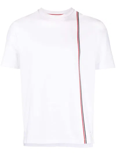 Thom Browne Rwb Stripe Cotton T-shirt In White
