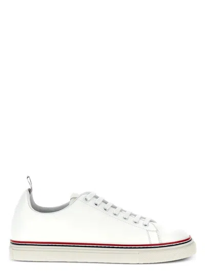 THOM BROWNE MEN'S WHITE DOUBLE STRIPE SPORTS SHOES