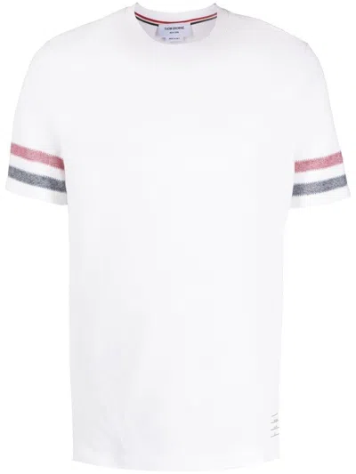 Thom Browne Textured Cotton T-shirt In White