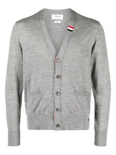 Thom Browne Men's Wool Cardigan In Grey