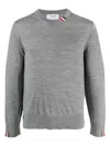 Thom Browne Grey Wool Sweater In Grey