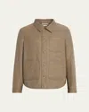 Thom Browne Checked Wool Tweed Overshirt In Brown
