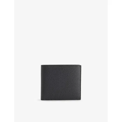 Thom Browne Mens Soft Pebble Grain Bifold Leather Wallet Black