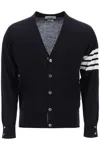 Thom Browne Merino Wool 4-bar Cardigan In Blue