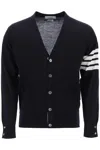 Thom Browne Merino Wool 4-bar Cardigan In Blue