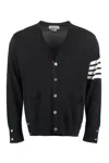 Thom Browne Classic V-neck Cardigan In Fine Merino Wool With 4bar Stripes Clothing