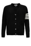 Thom Browne Classic V-neck Cardigan In Fine Merino Wool With 4bar Stripes Clothing In Black