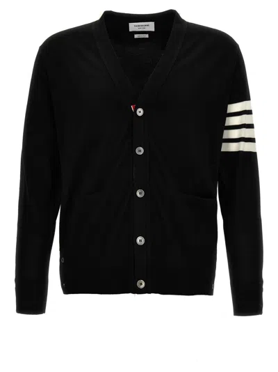 Thom Browne Merino Wool Cardigan In Black