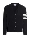 Thom Browne Merino Wool Cardigan In Black