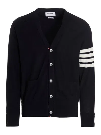 THOM BROWNE MERINO WOOL CARDIGAN