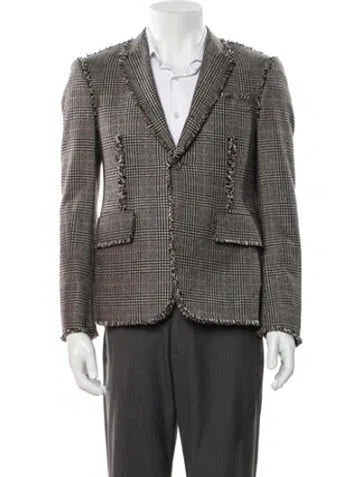 Pre-owned Thom Browne Merino Wool Houndstooth Print Blazer In Multi