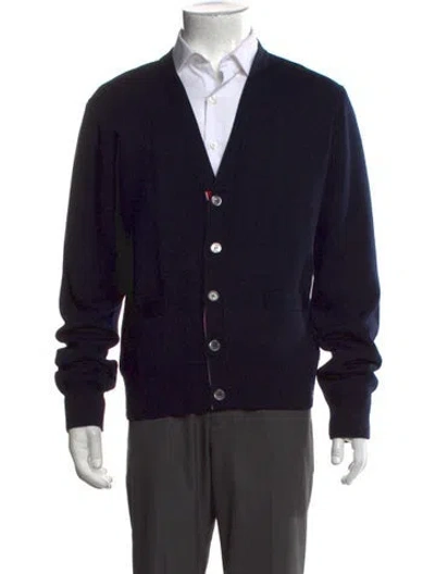 Pre-owned Thom Browne Merino Wool Long Sleeve Shirt In Black