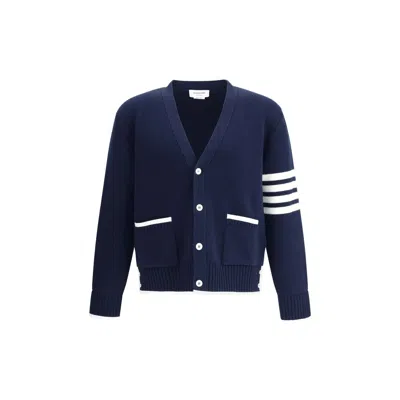 Thom Browne Merino Wool Men's Cardigan In Blue