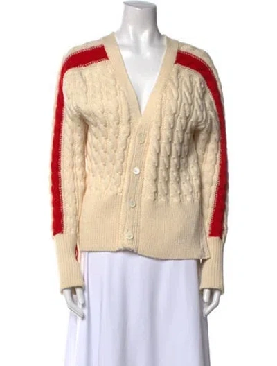 Pre-owned Thom Browne Merino Wool Striped Sweater In Neutral