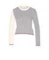 Thom Browne Merino Wool Sweater In Gray
