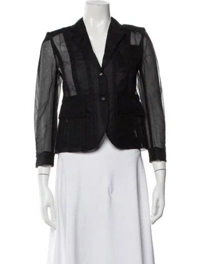 Pre-owned Thom Browne Mesh Blazer In Black