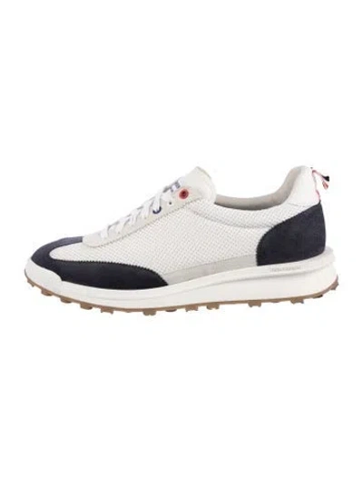 Pre-owned Thom Browne Mesh Colorblock Pattern Athletic Sneakers In White