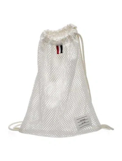 Pre-owned Thom Browne Mesh Evening Bag In White