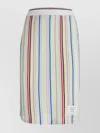 Thom Browne Mesh Viscose Striped Knee-length Skirt