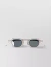 Thom Browne Metal Frame Rectangular Sunglasses Slim Temples In White