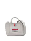 Thom Browne Micro Tool Tote Bag In Grau