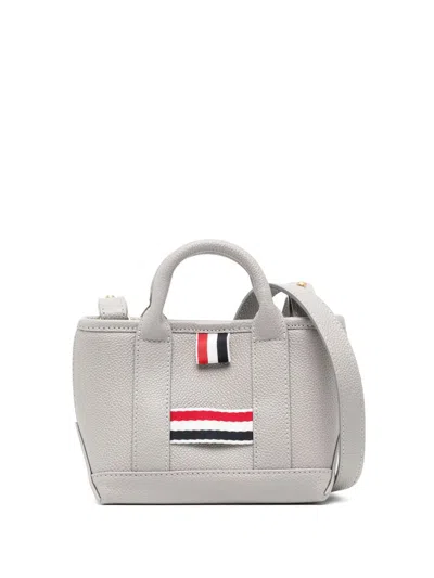Thom Browne Micro Tool Tote Bag In Grau