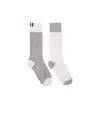 Thom Browne Mid-calf Socks In White