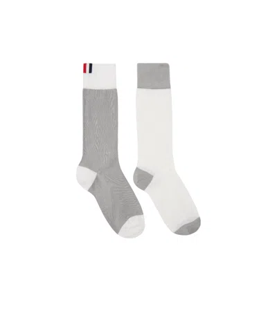 Thom Browne Mid-calf Socks In White