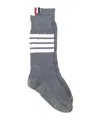 Thom Browne 4-bar Stripe Socks In Grey