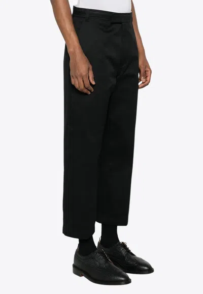Thom Browne Mid-rise Chino Pants In Black