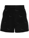 Thom Browne Mid-rise Corduroy Bermuda Shorts In Black