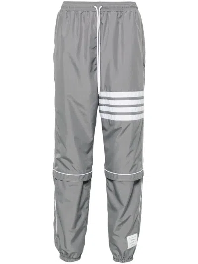 Thom Browne Mid Rise Ripstop Track Pants In Med Grey 035