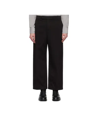Thom Browne Mid-rise Tapered Chinos In Black