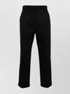 Thom Browne Mid-rise Tapered Chinos With Belt Loops In Black