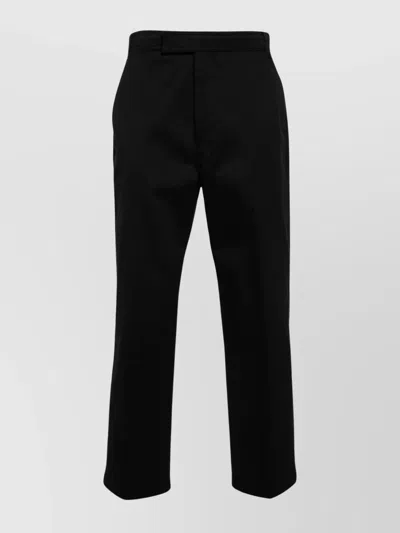 Thom Browne Mid-rise Tapered Chinos With Belt Loops