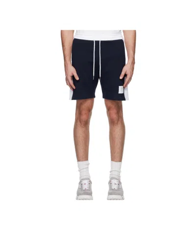 Thom Browne Mid-rise Track Shorts In Blue